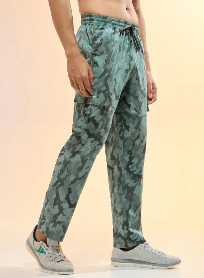 تكنوسبورت بنطال رياضي كارجو مطبوع بقصة مستقيمة